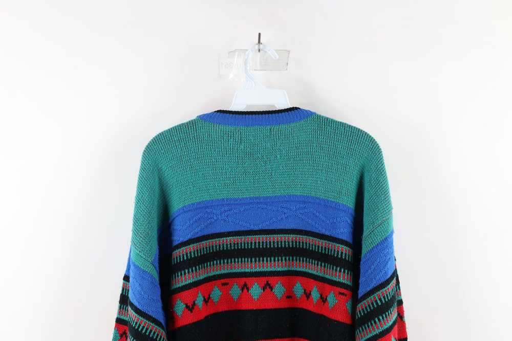 Vintage Vintage 90s Coogi Style Rainbow Knit Cosb… - image 6