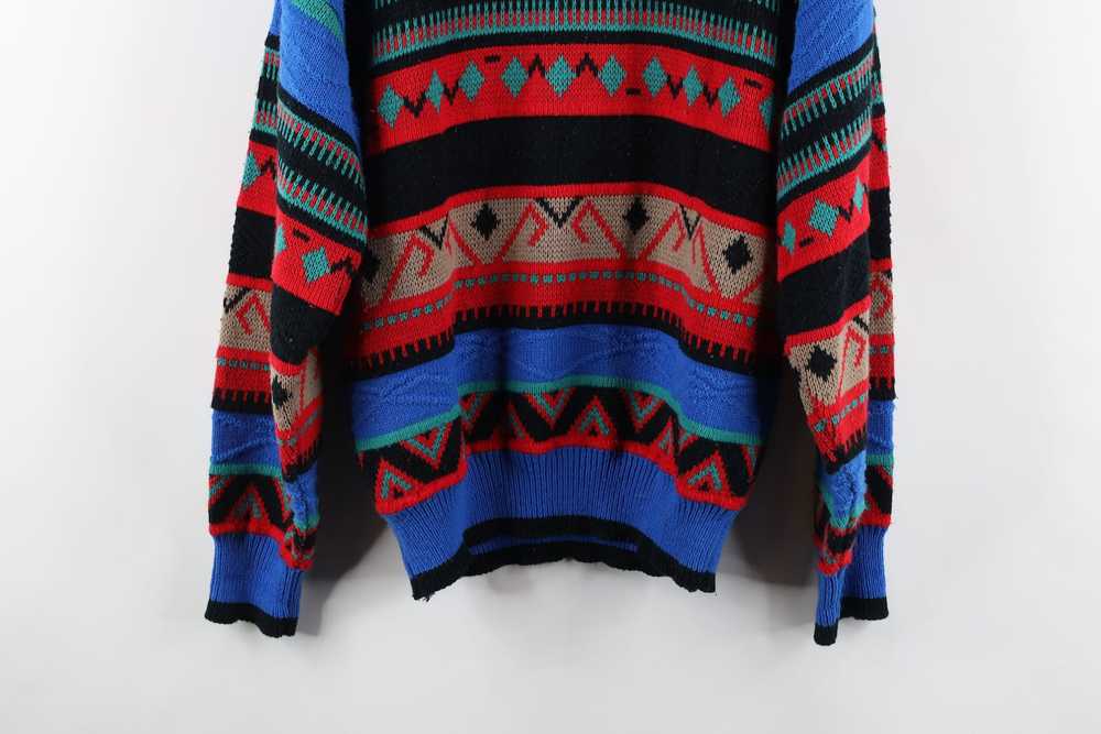 Vintage Vintage 90s Coogi Style Rainbow Knit Cosb… - image 7