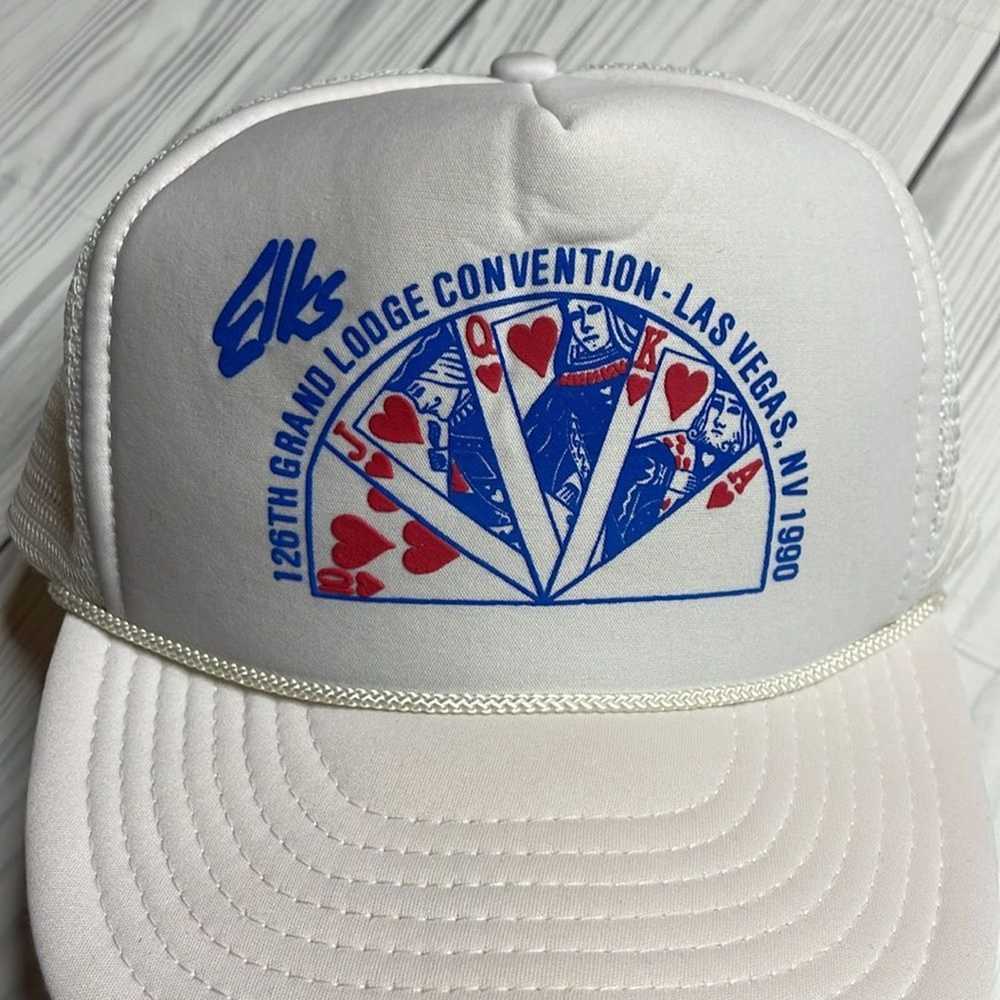 Vintage Vintage Elks Las Vegas White Hat 1990 - image 2