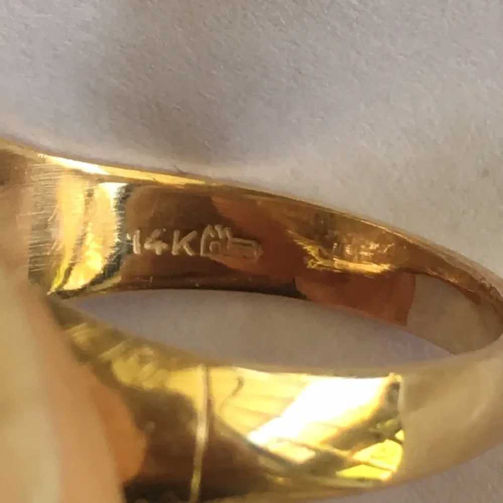 14 Karat Gold Art Deco Silver topped Hallmarked r… - image 6