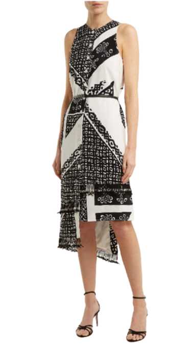 Altuzarra Altuzzara Black and White Silk Asymmetri