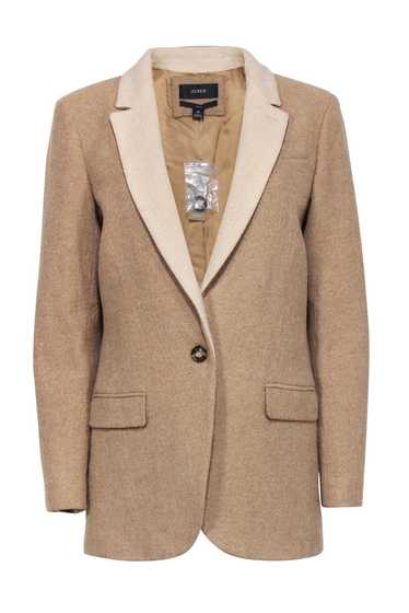 J.Crew - Oversized Tan Contrast Lapel Single Butto