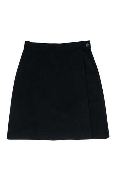 Prada - Black Nylon Wrap Above The Knee Skirt Sz 8