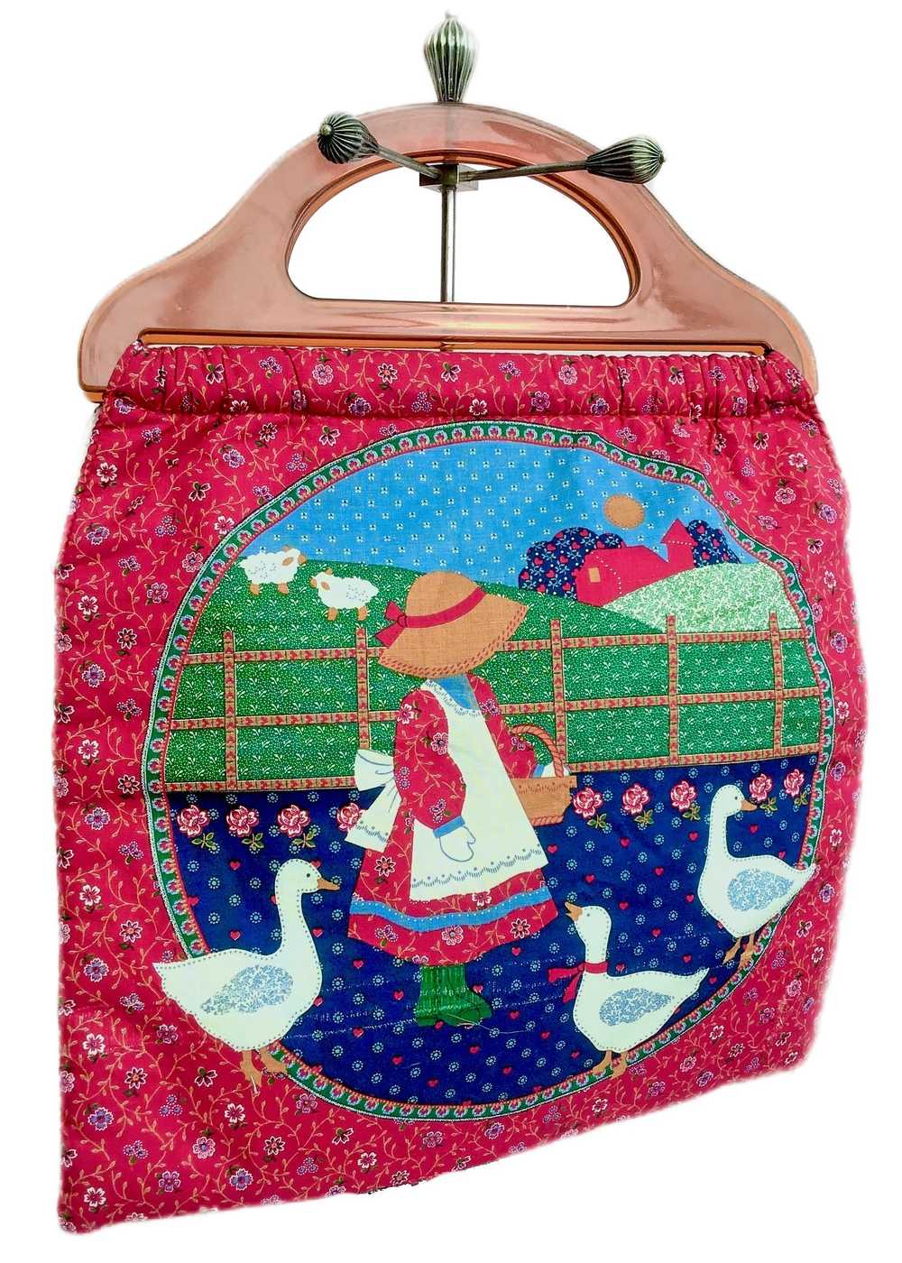 Holly Hobby Girl Knitting Bag with Plastic handle… - image 1