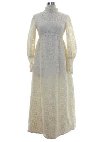 1970's Prairie Style Wedding Dress