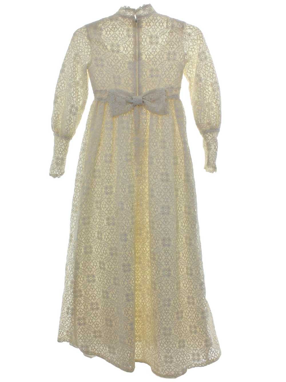 1970's Prairie Style Wedding Dress - image 3