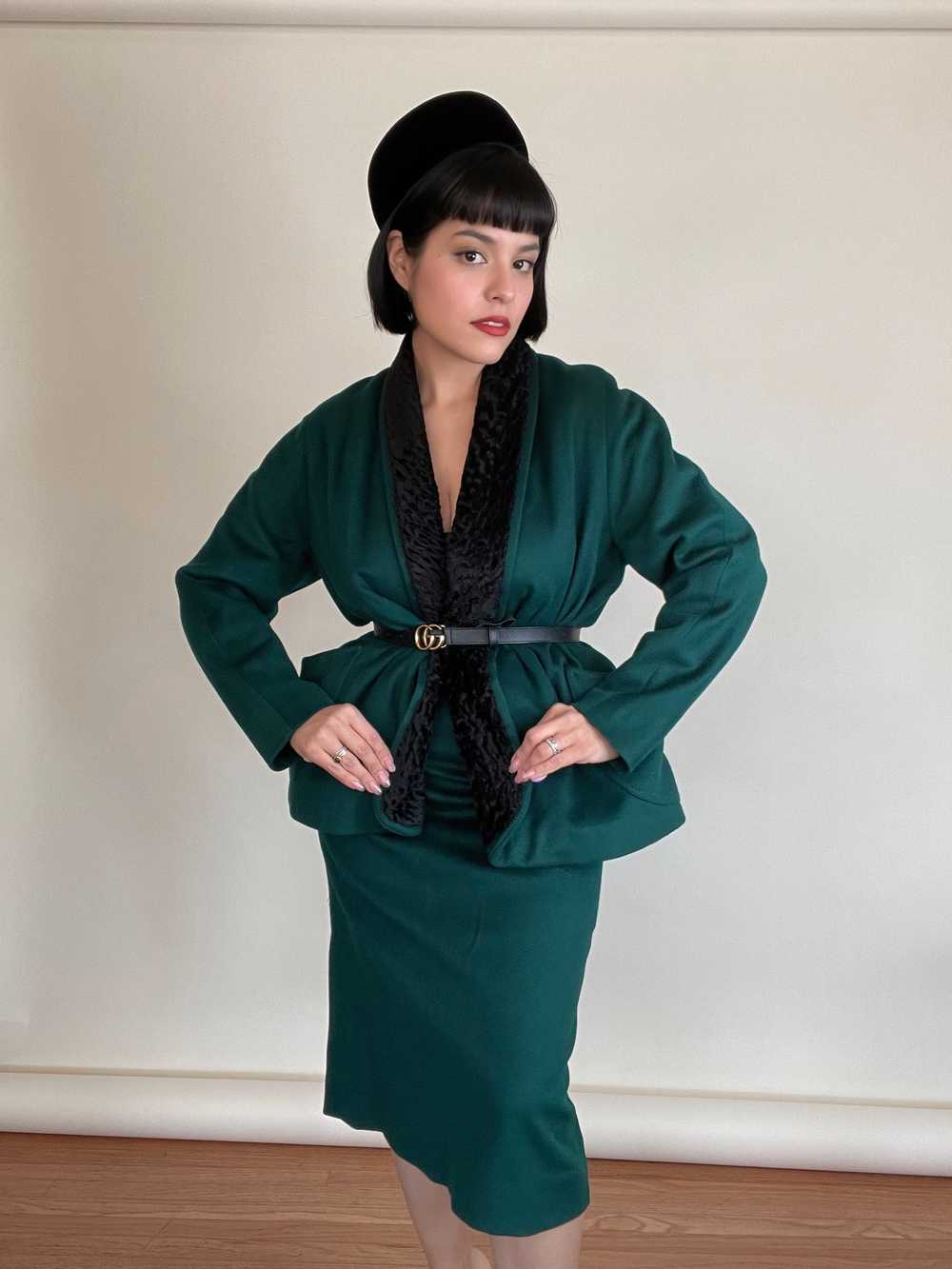 Vintage 50s / 60s "Townley" Forest Green Swing Co… - image 1