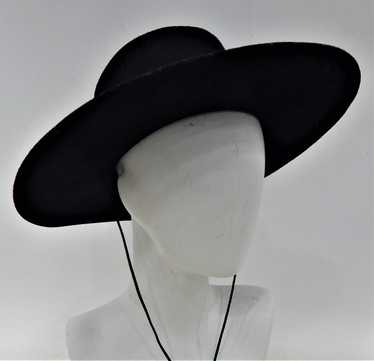 Runquan Men's Women's Pie Hat Vintage Pie Felt Hat Men's Hat/ Black