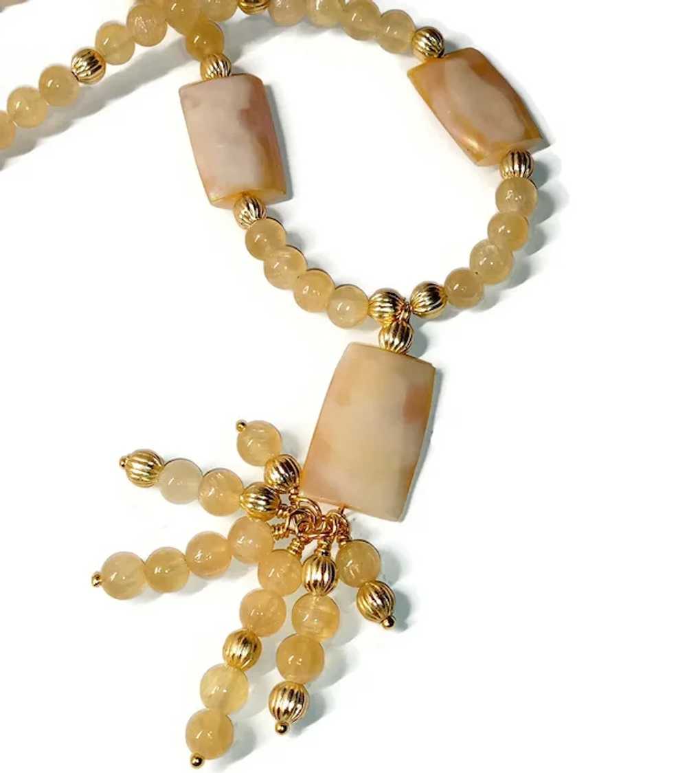 Rare Chatoyant Calcite Beaded Necklace - image 6