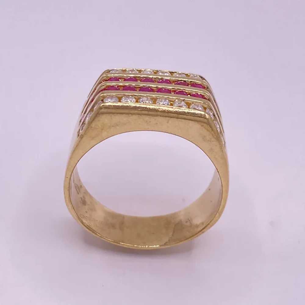 Geometric Top Ruby and Diamond Ring 2.40 Carats T… - image 5