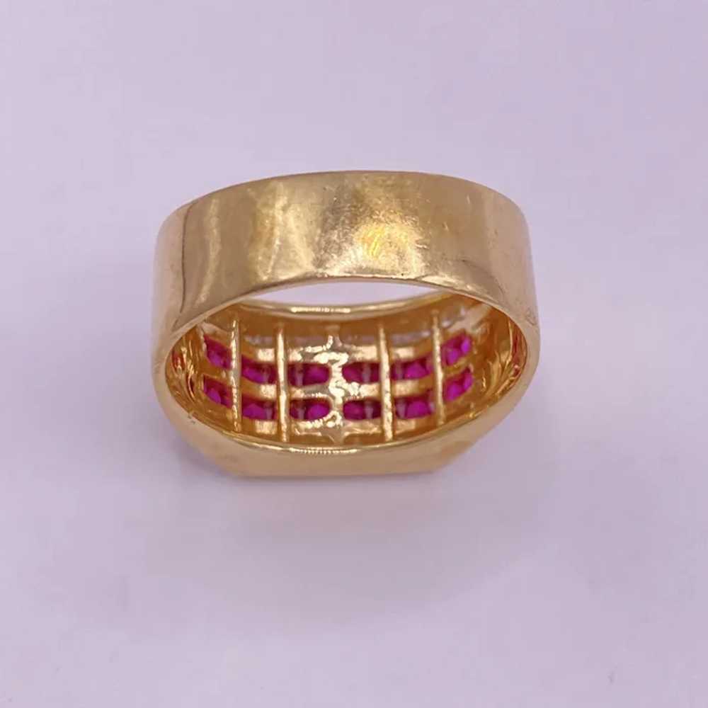 Geometric Top Ruby and Diamond Ring 2.40 Carats T… - image 6
