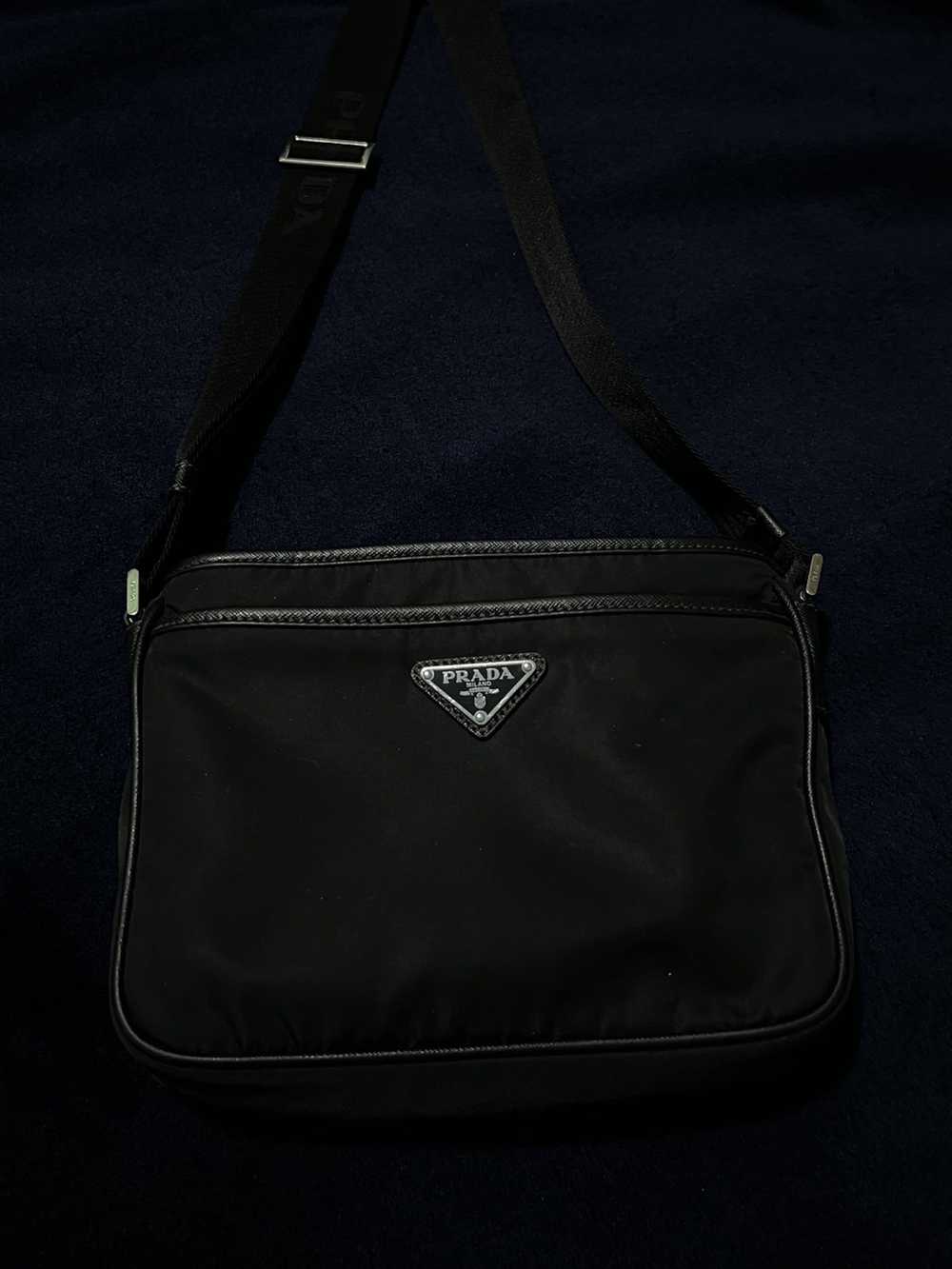 Prada Prada Black Saffiano Nylon Bag - image 1