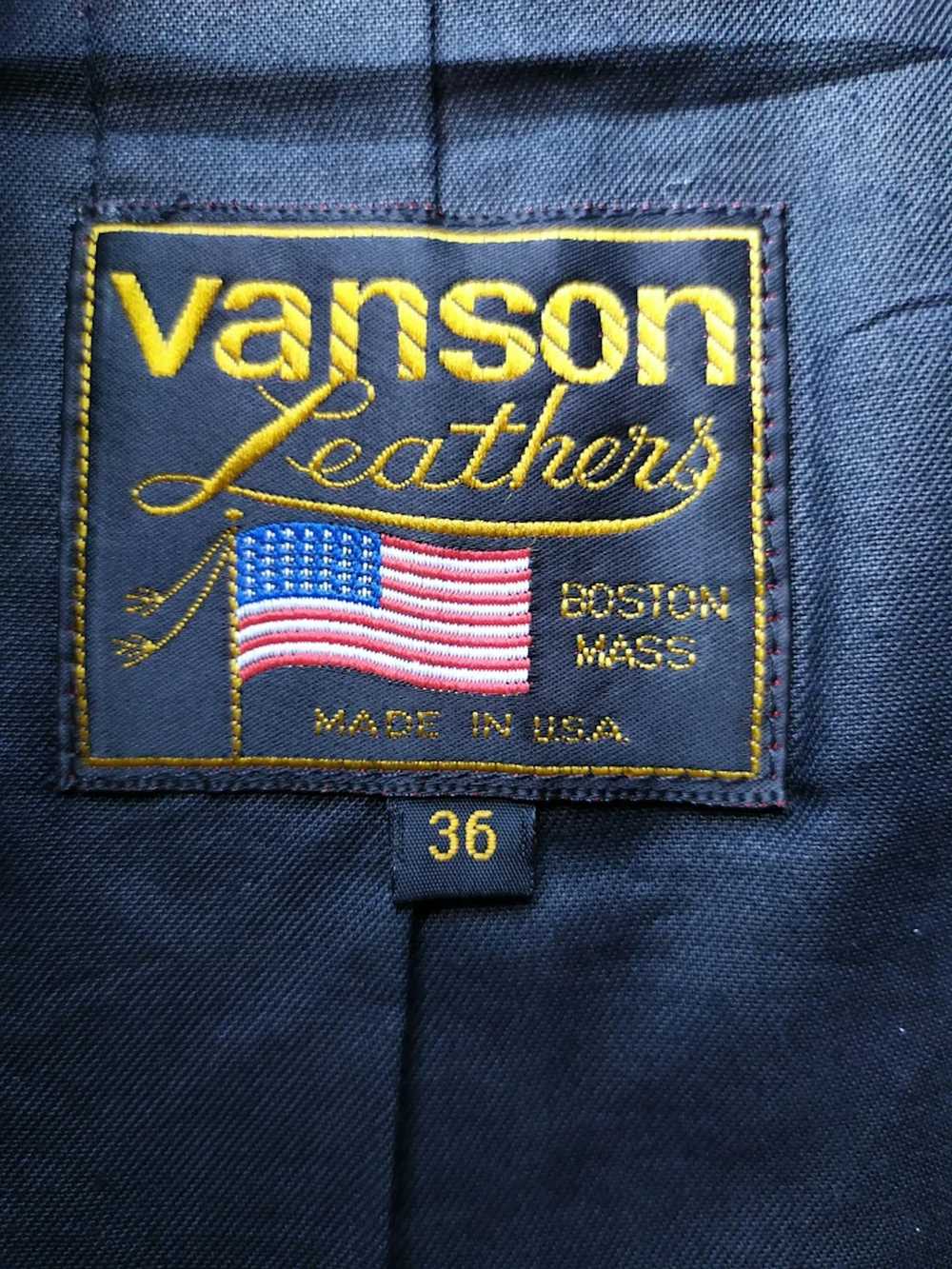 Leather Jacket × Made In Usa × Vanson Leathers VA… - image 2