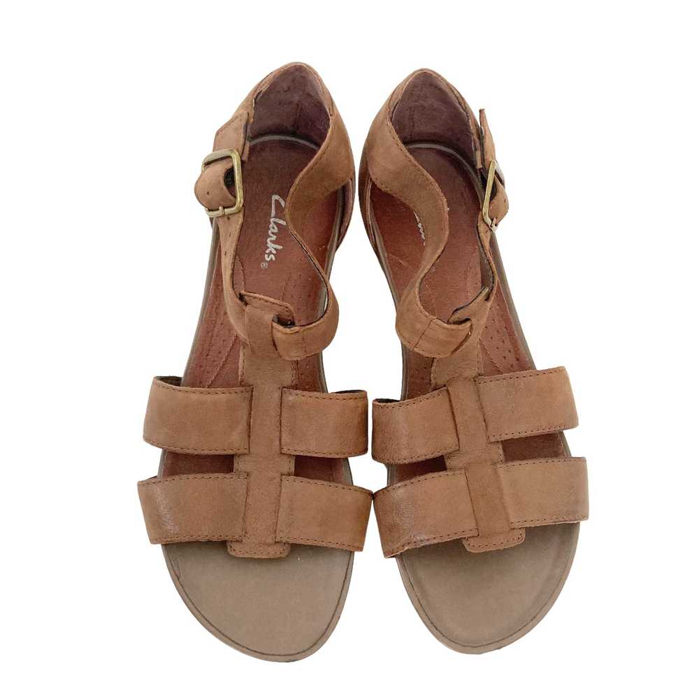 Clarks Clarks Brown Leather Sandals Sz 7 - image 2