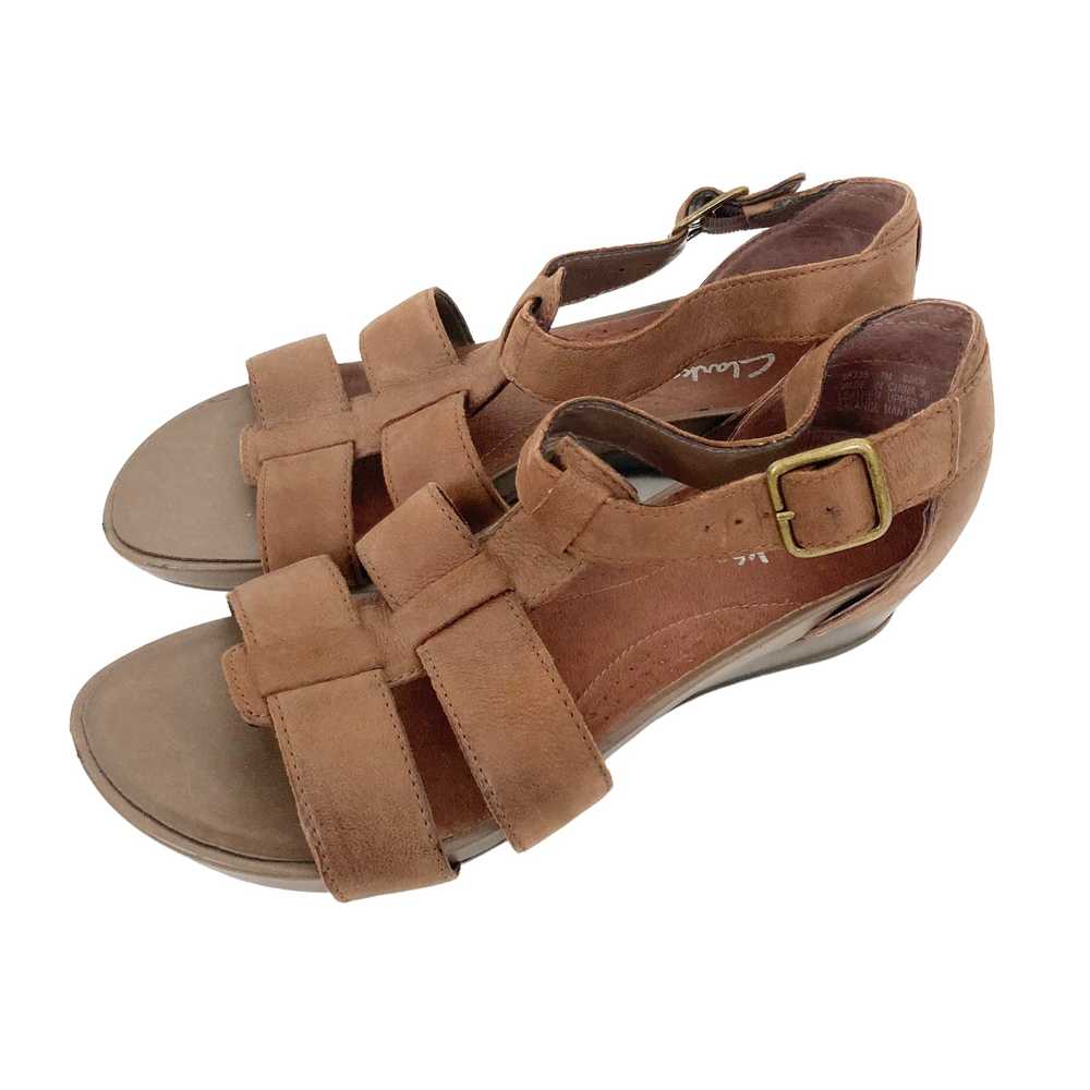 Clarks Clarks Brown Leather Sandals Sz 7 - image 4