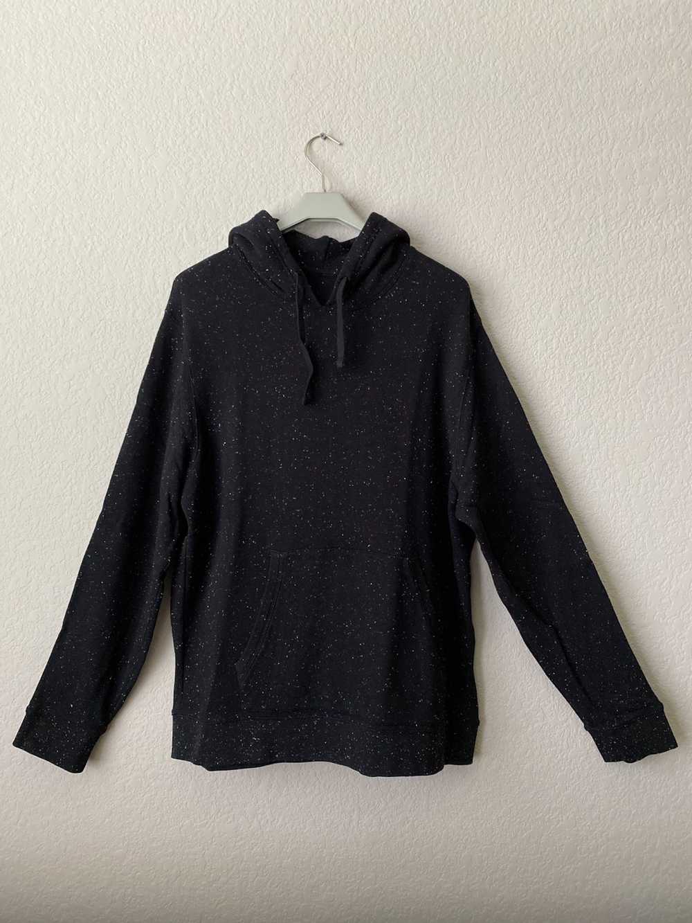 Vince Black Speckle Cotton Blend Pullover Hoodie - image 1