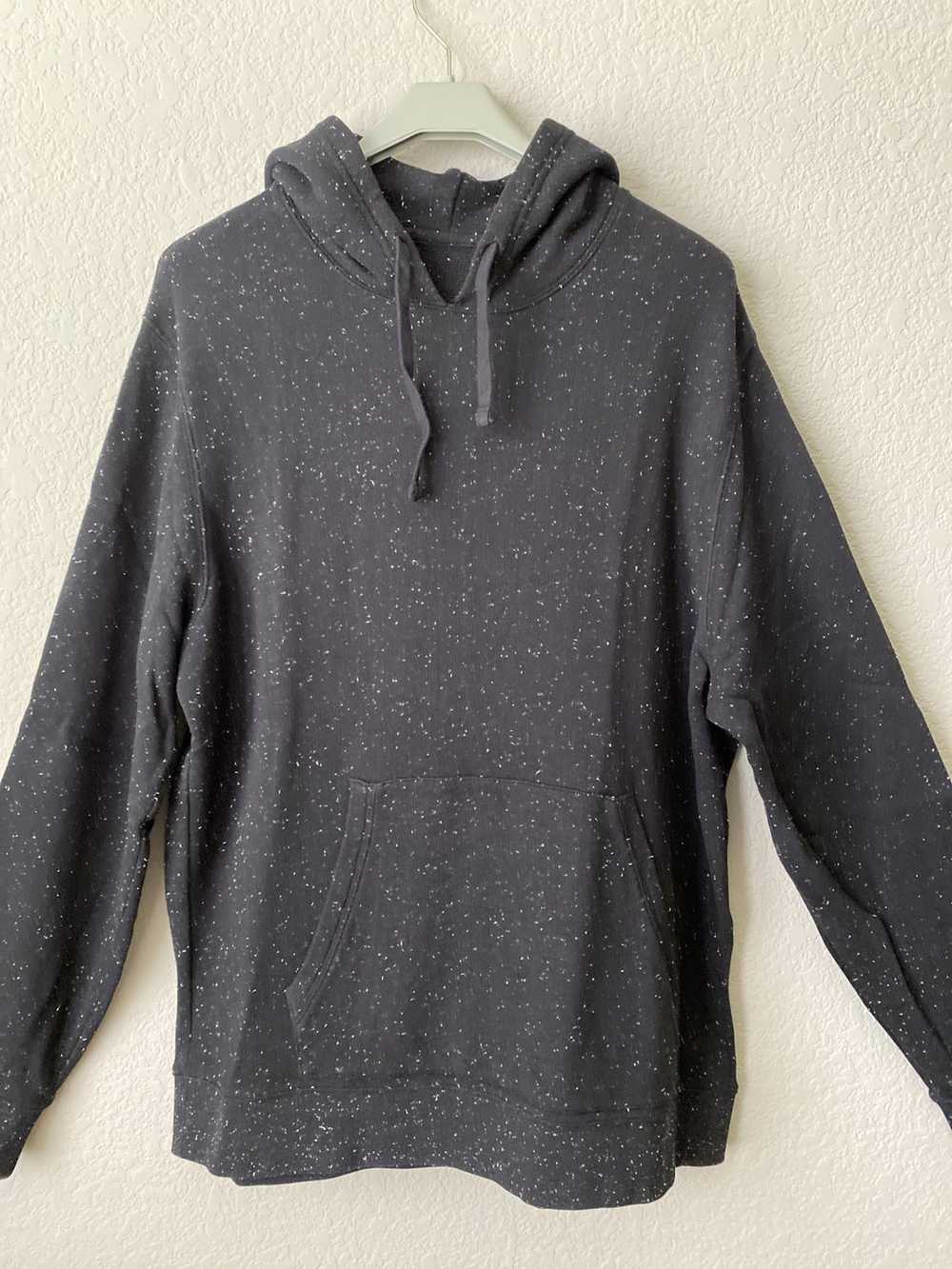 Vince Black Speckle Cotton Blend Pullover Hoodie - image 2