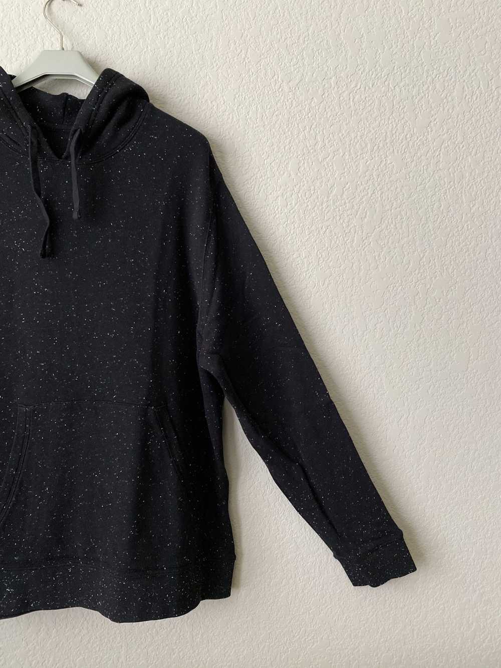 Vince Black Speckle Cotton Blend Pullover Hoodie - image 3