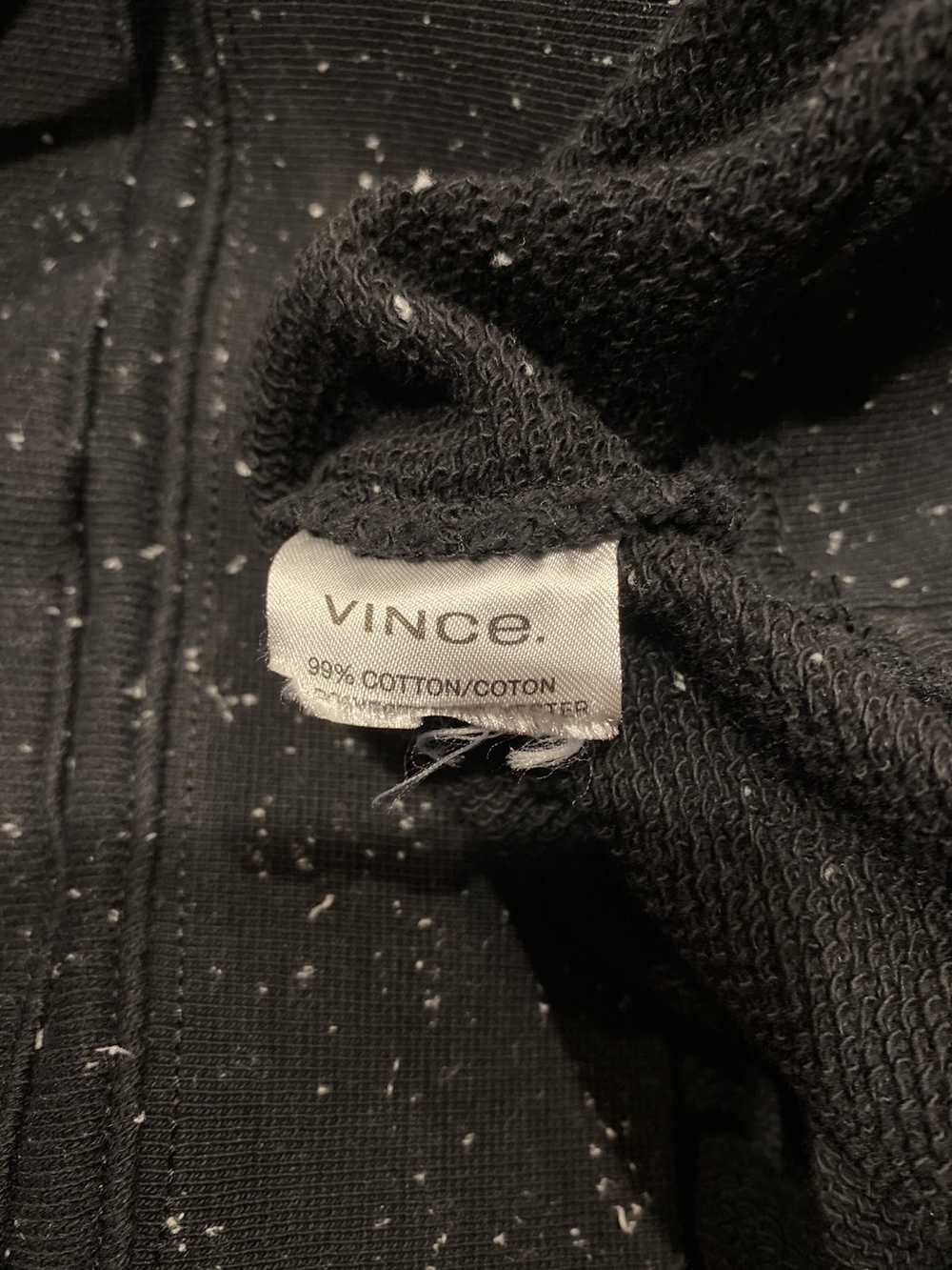 Vince Black Speckle Cotton Blend Pullover Hoodie - image 7