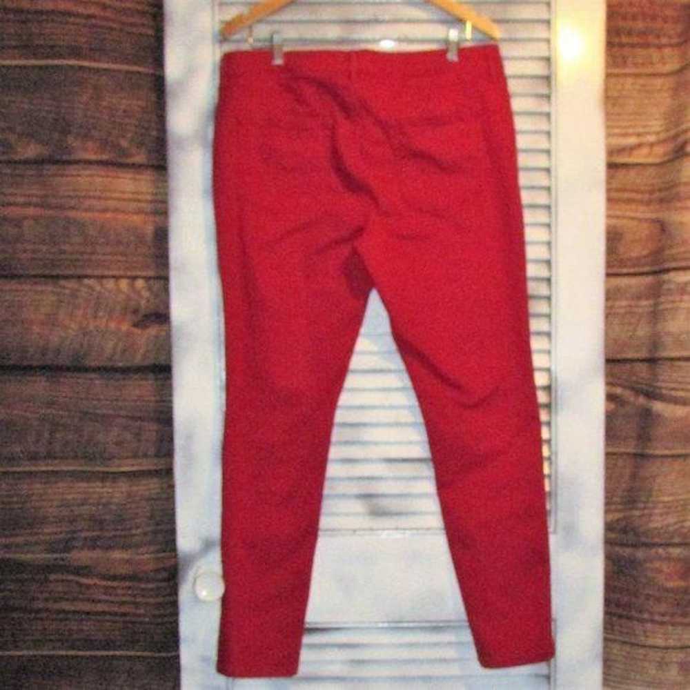Loft LOFT Size 14 Red Modern Skinny Jeans - image 4