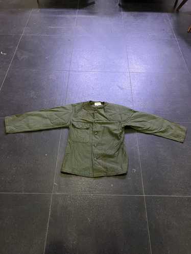 Military × Vintage Padded trucker military jacket