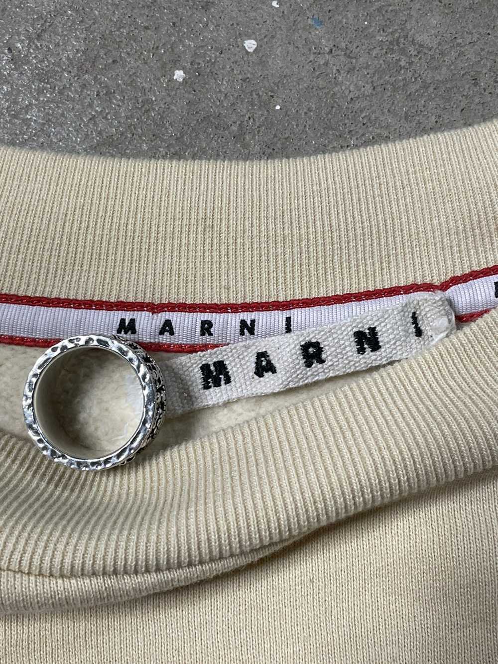 Marni Marni Beige Striped Logo Crewneck Sweatshirt - image 4