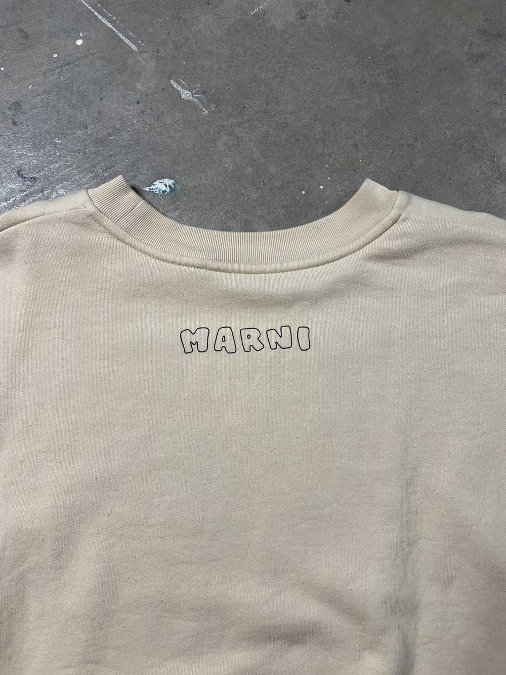 Marni Marni Beige Striped Logo Crewneck Sweatshirt - image 7