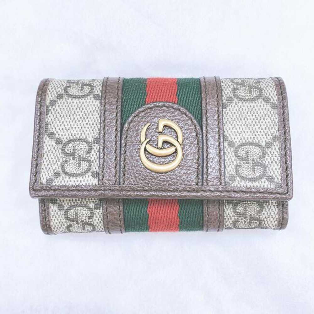 Gucci Gucci Stripe Canvas Leather Wallet - image 2