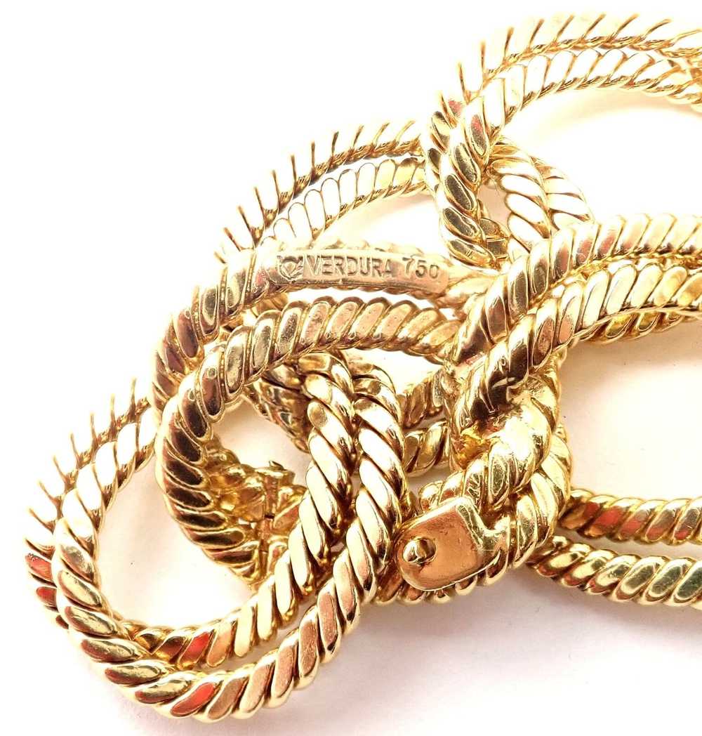 Other Authentic Verdura 18k Yellow Gold Rope Link… - image 10