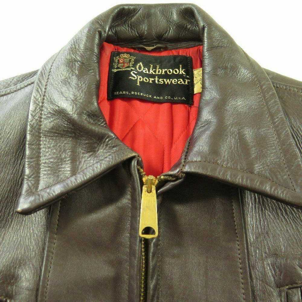 Vintage Vintage 50s Leather Jacket size 40 or M S… - image 4
