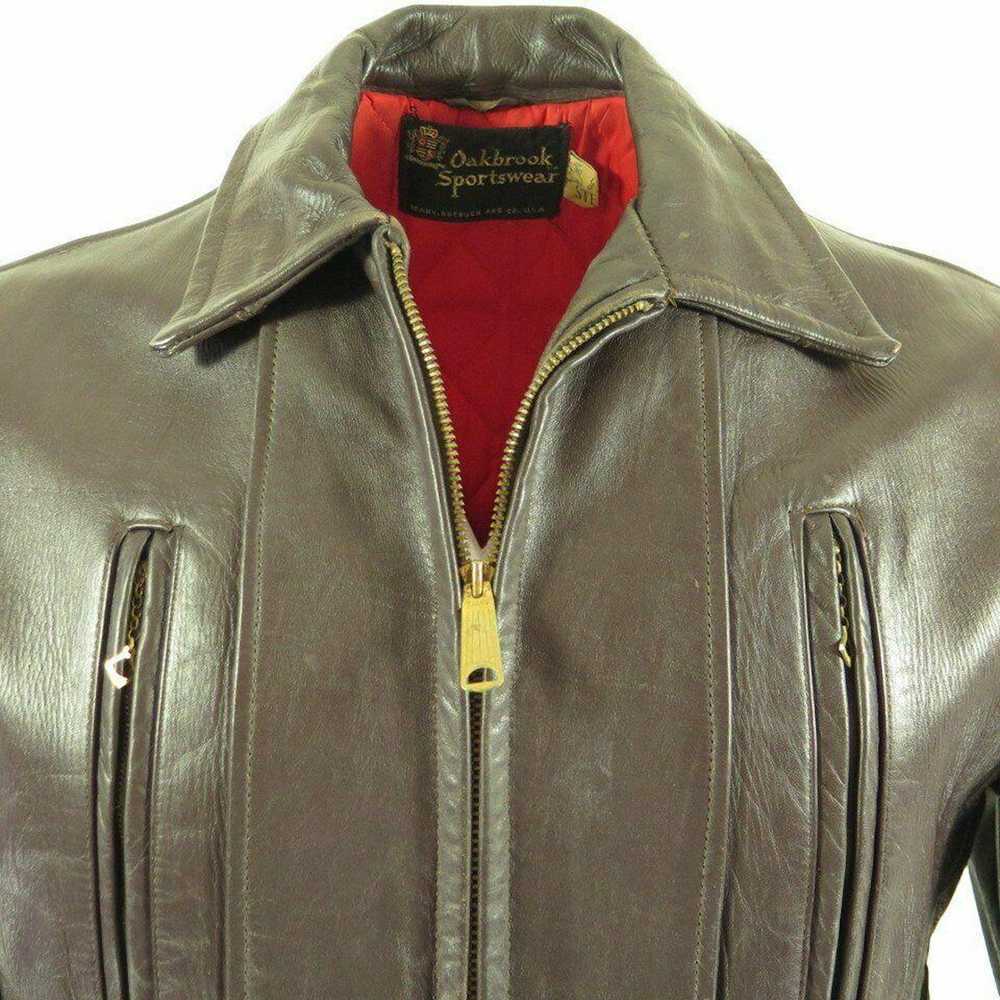 Vintage Vintage 50s Leather Jacket size 40 or M S… - image 6