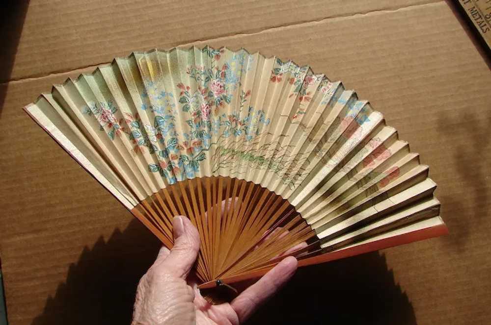 1930s Pretty Folding Hand Fan - image 4