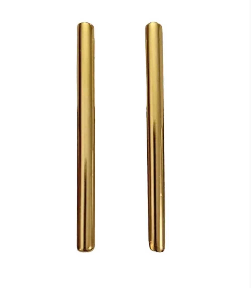 Napier Gold-Tone Stick Screw-Back Clip On Earring… - image 3