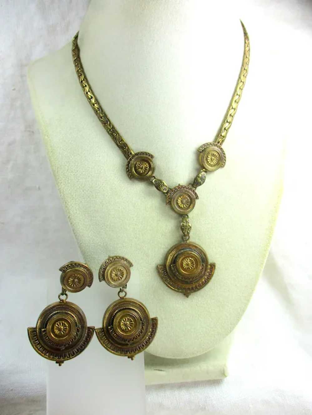 Art Deco Antique Necklace and Earring Set - image 2