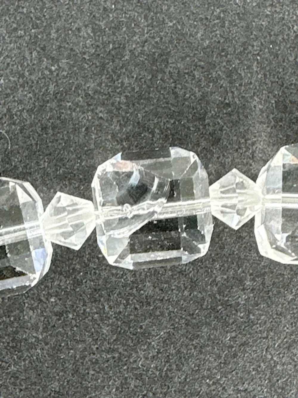 Opera Length Cube Crystal Cut Glass Necklace - image 5