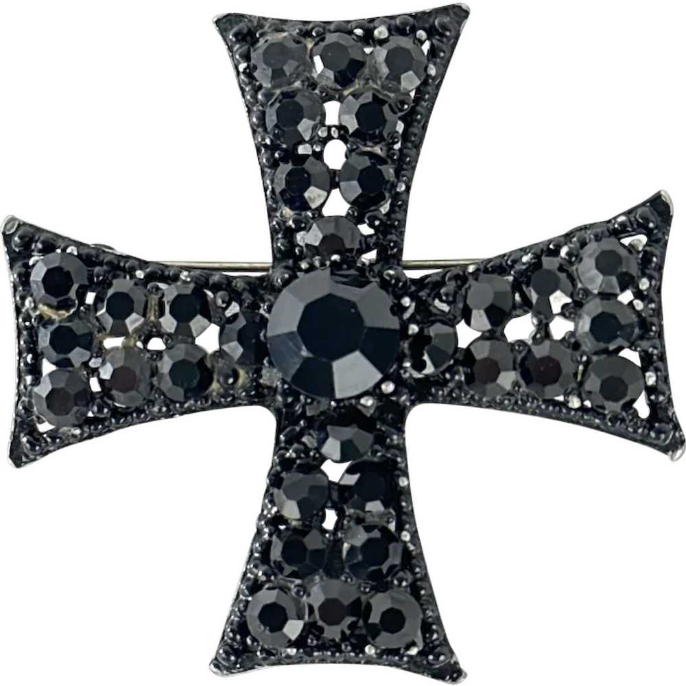 Weiss Vintage Maltese Cross Brooch - image 1