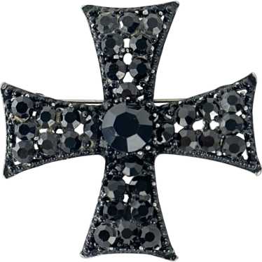 Weiss Vintage Maltese Cross Brooch - image 1