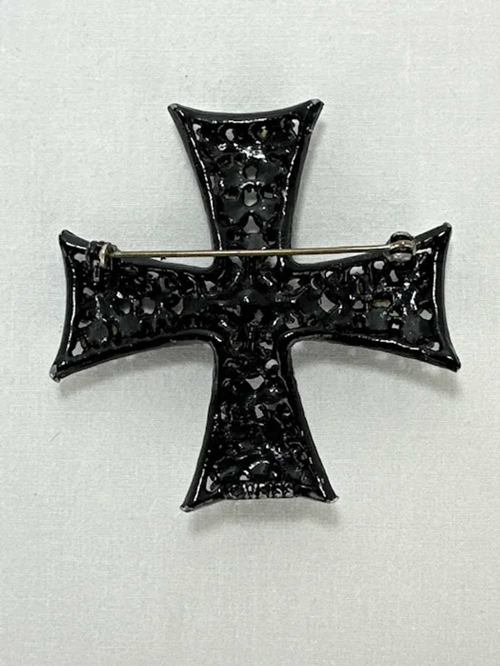 Weiss Vintage Maltese Cross Brooch - image 6