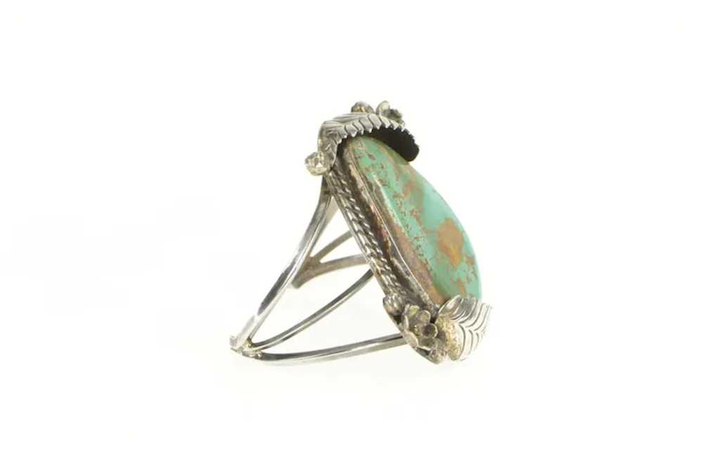 Sterling Silver Southwestern Turquoise Cabochon L… - image 2