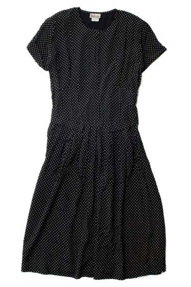Vintage Nina Piccalino Black Polka Dot Dress (1990