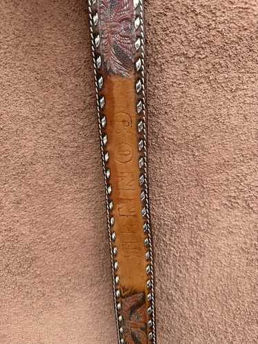 Tooled Leather "Connie" Belt