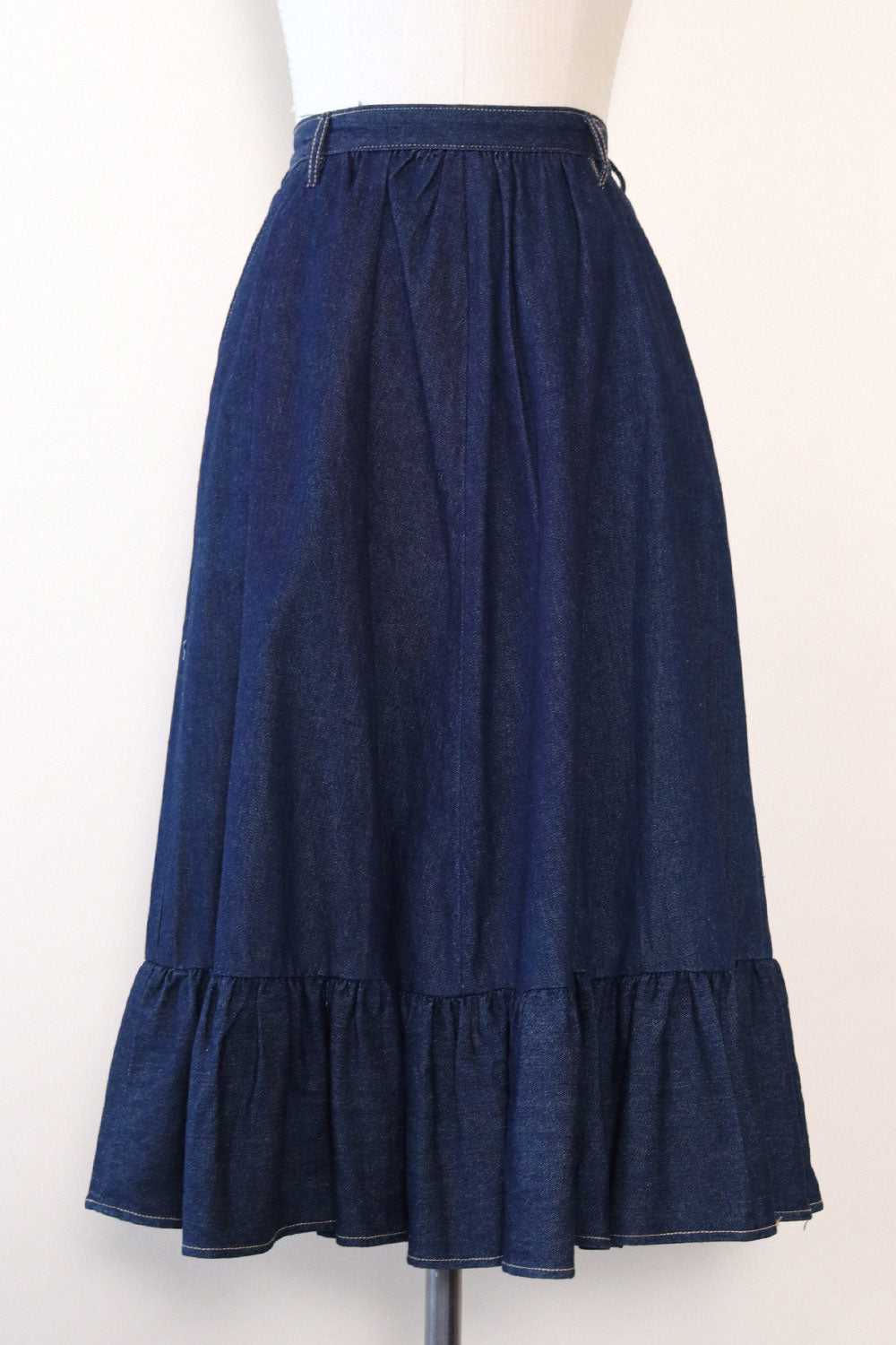 N'est-ce Pas? Indigo Ruffle Skirt S - image 3