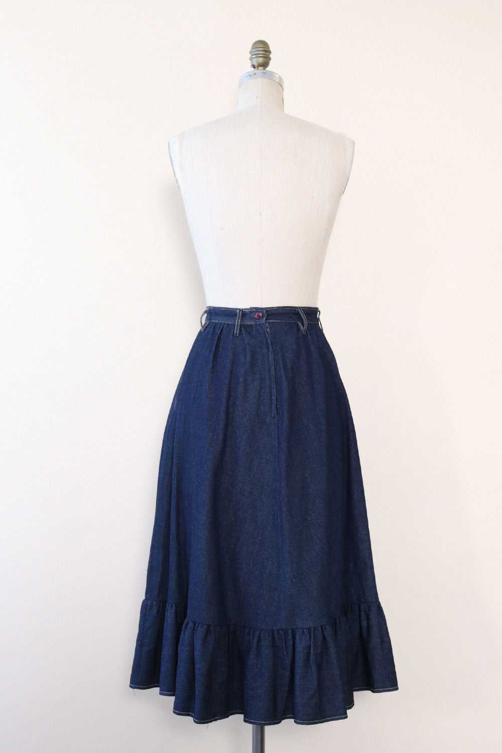 N'est-ce Pas? Indigo Ruffle Skirt S - image 4