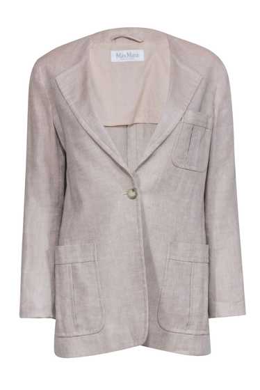 Max Mara - Beige Linen Blazer Sz 8