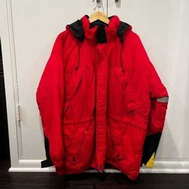 ジャケット・アウター 90s Marlboro nylon jacket mountain parka Vintage 90s MARLBORO Country Store Parka Jacket Large Red