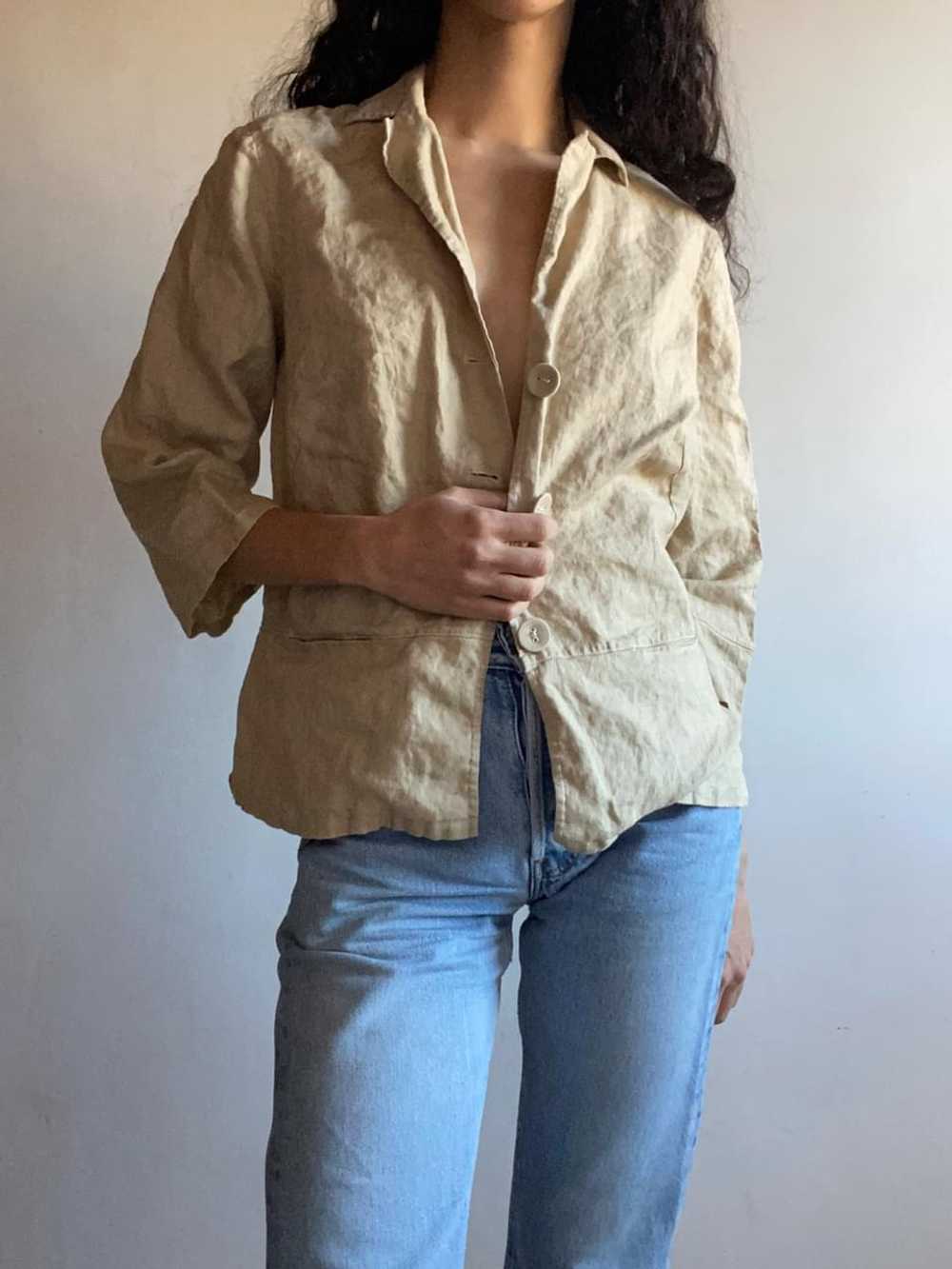 Max Studio Vintage Linen Shirt-Jacket (M) - image 1