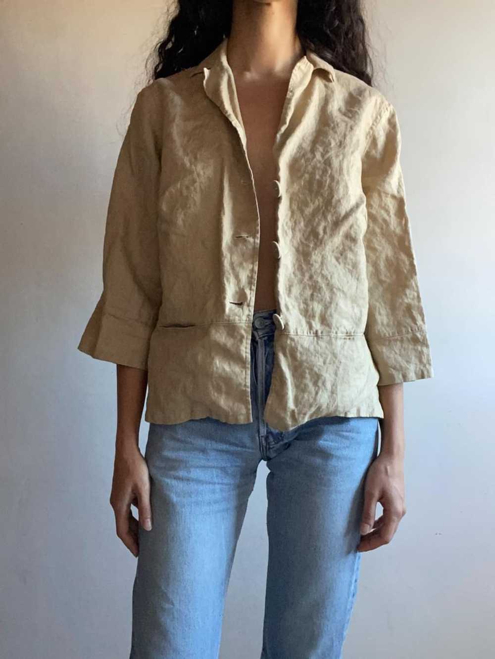 Max Studio Vintage Linen Shirt-Jacket (M) - image 2