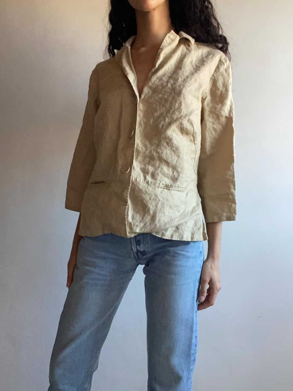 Max Studio Vintage Linen Shirt-Jacket (M) - image 3