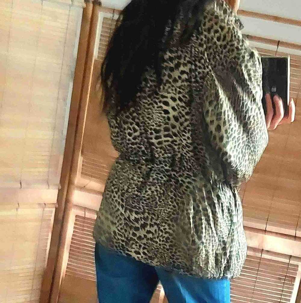Leopard silk down jacket - Leopard silk down jack… - image 6