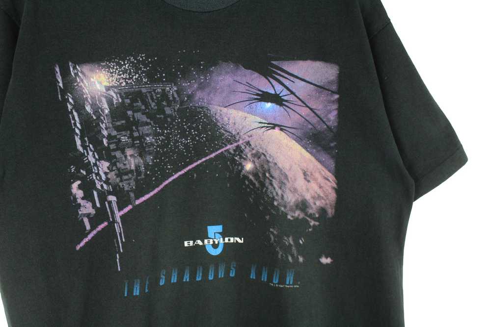 Vintage Babylon 5 Shadows 1997 Warner Bros T-Shir… - image 3